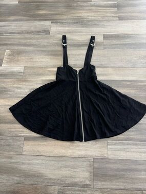 KILLSTAR Suspend Me Statement Skater Skirt Black S Gothic Zipper Buckle